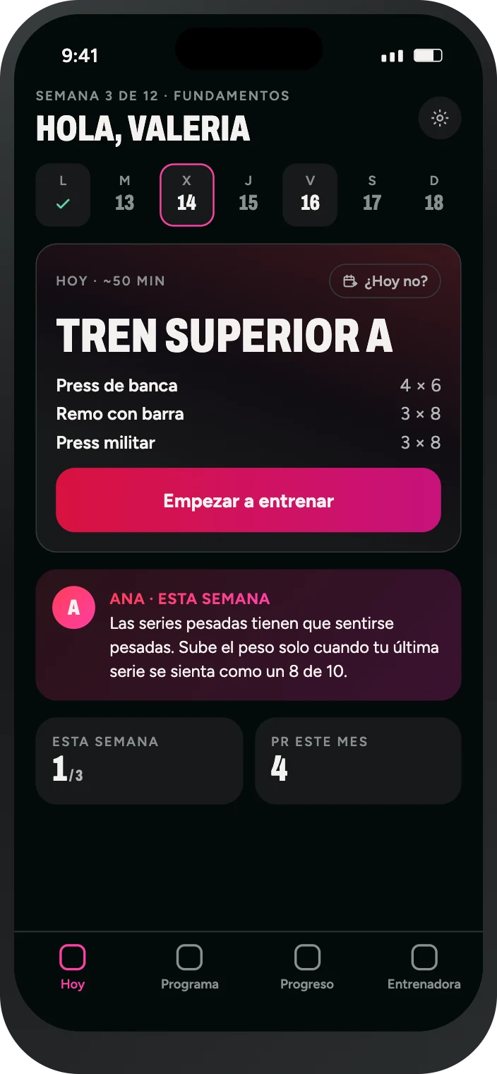 Un plan armado según tu semana