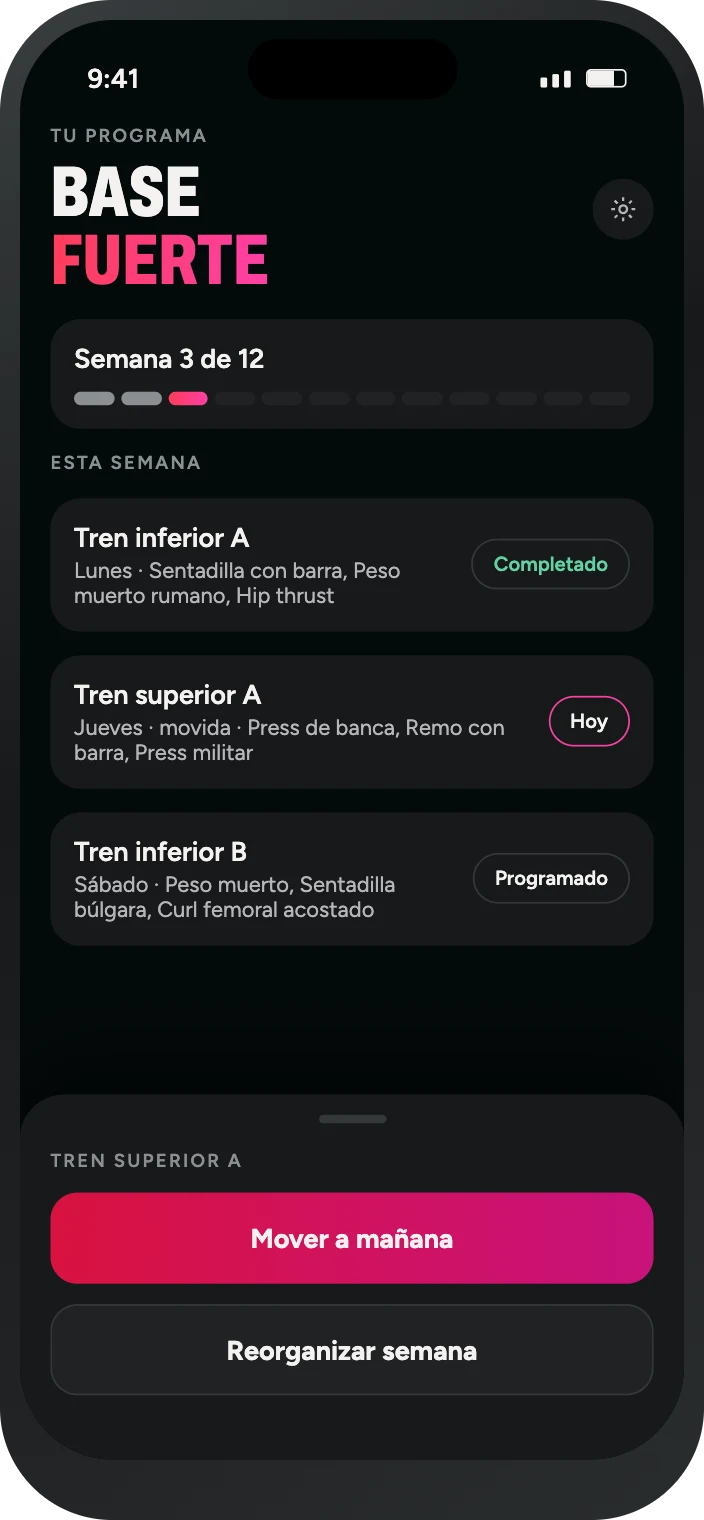 ¿Te saltaste un día? Tu semana se ajusta